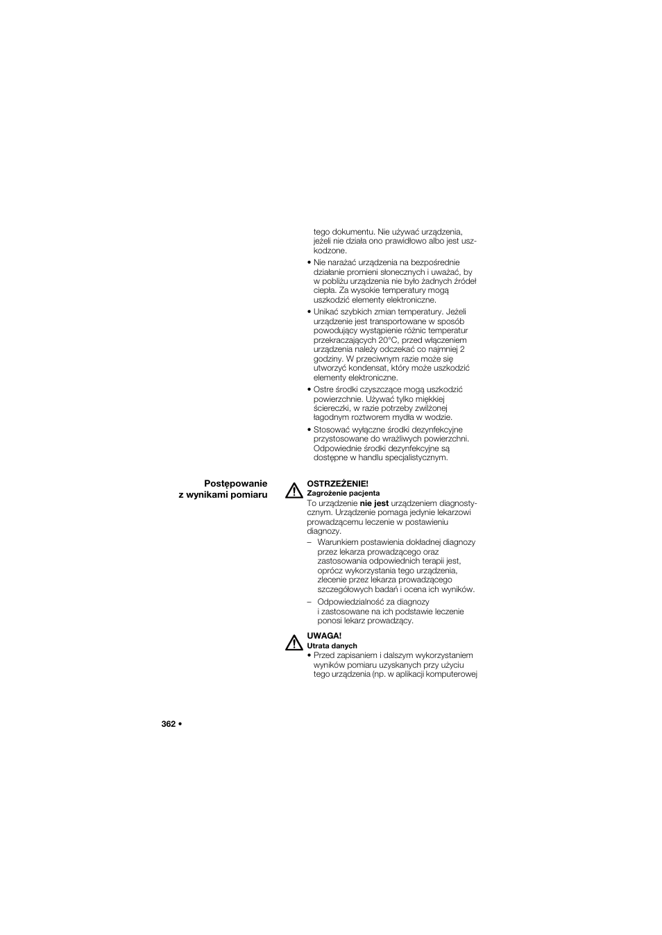 Postępowanie z wynikami pomiaru | Seca 645 band_1 User Manual | Page 362 / 417