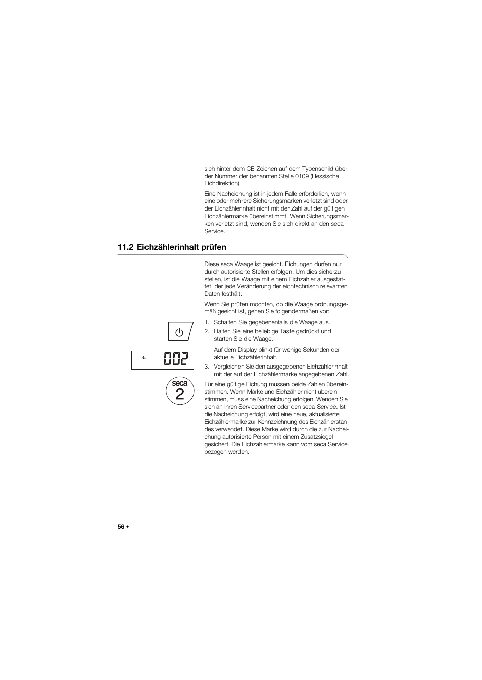 2 eichzählerinhalt prüfen | Seca 645 band_1 User Manual | Page 56 / 417