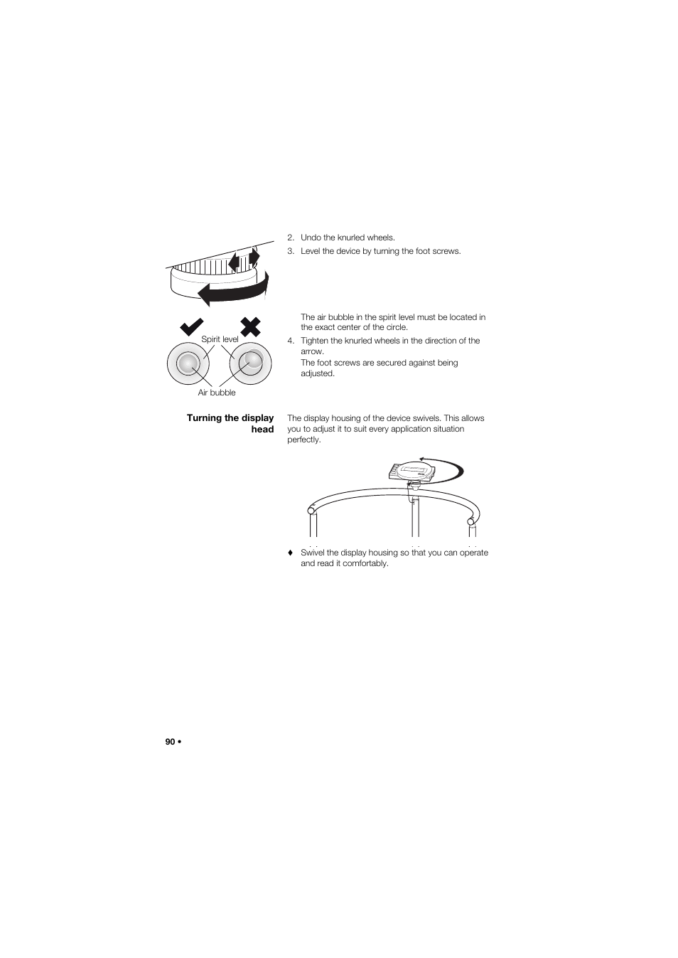 Turning the display head | Seca 645 band_1 User Manual | Page 90 / 417