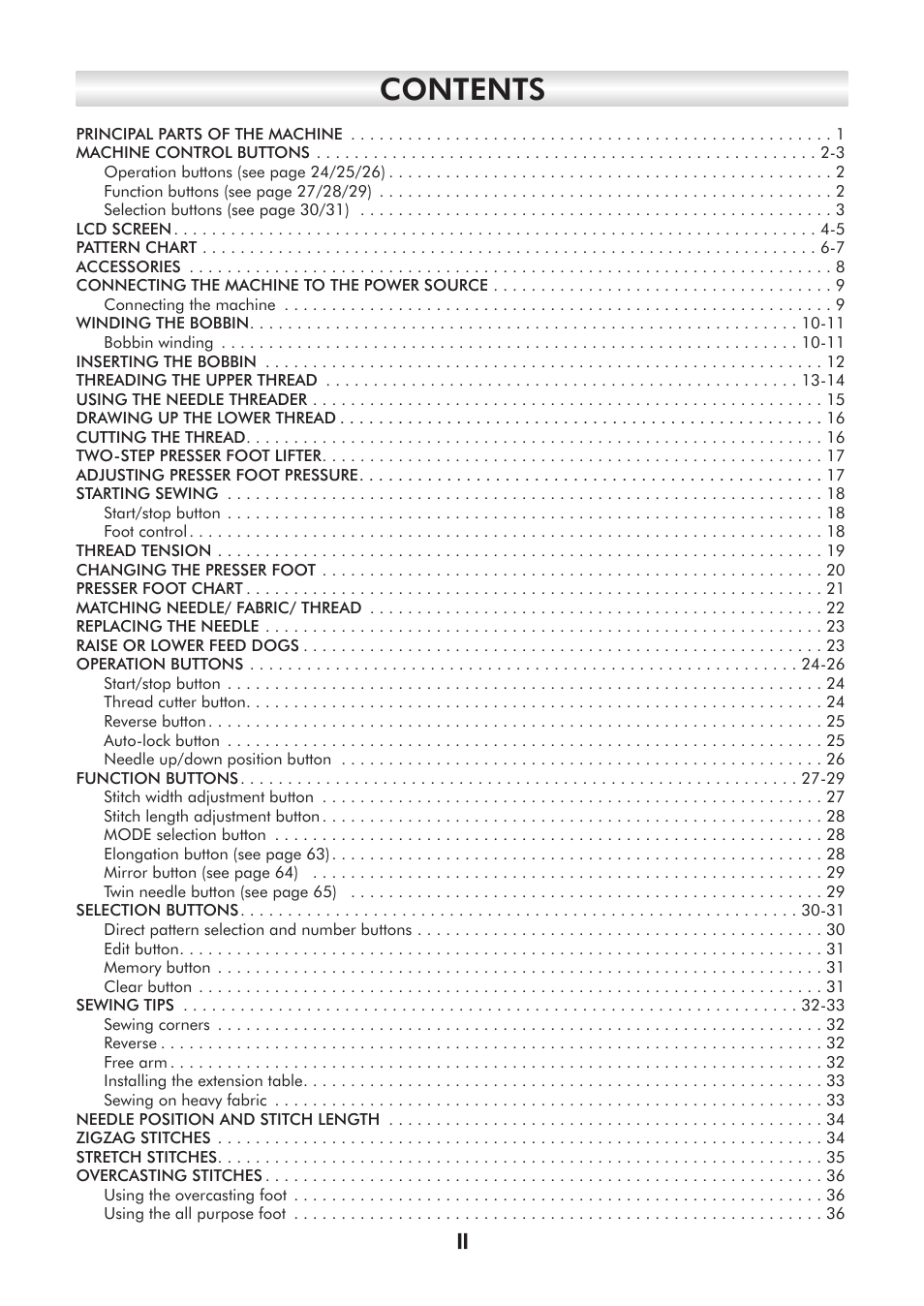 SINGER H74 User Manual | Page 4 / 86