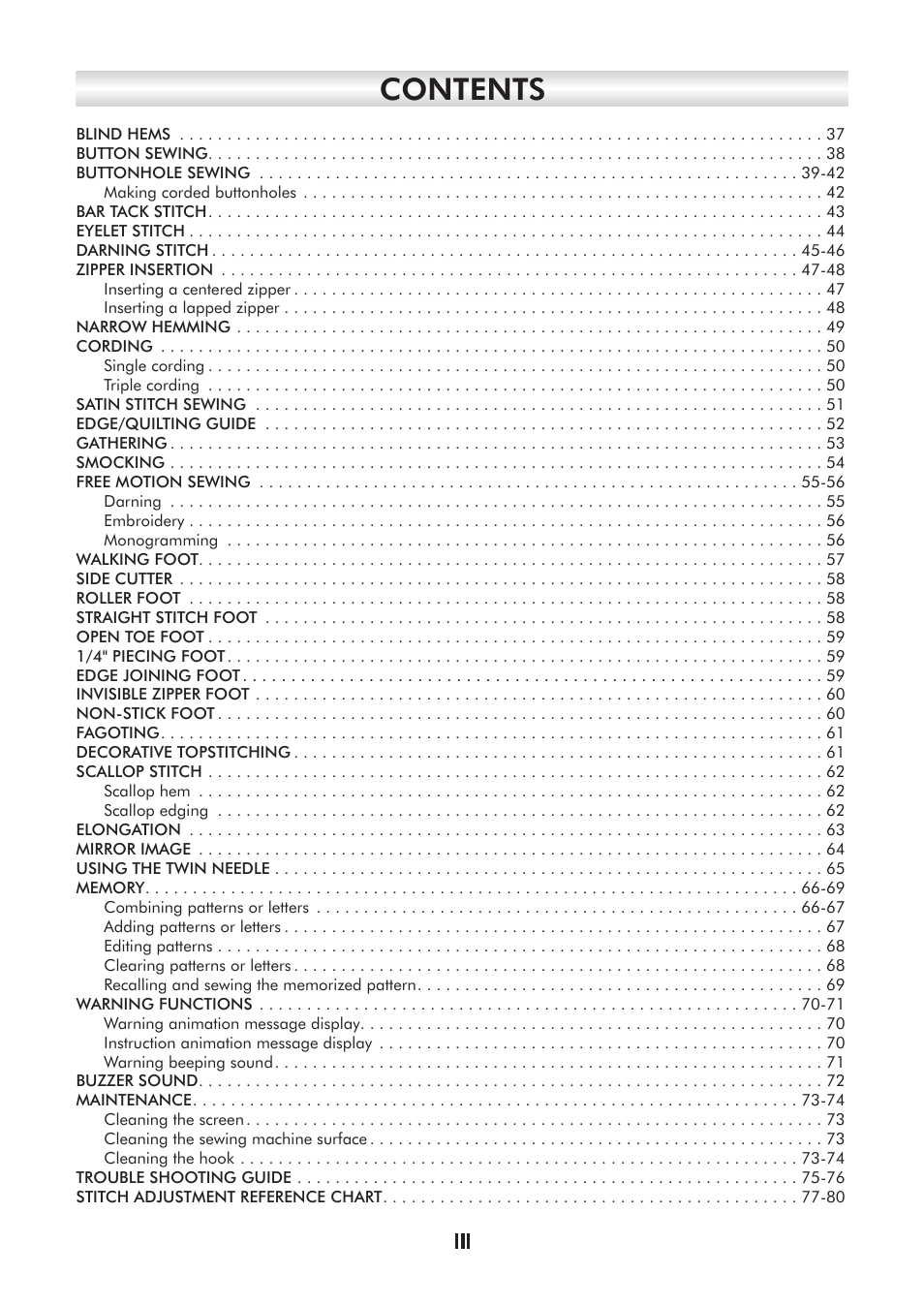 SINGER H74 User Manual | Page 5 / 86