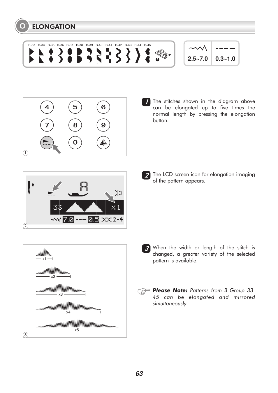 Elongation | SINGER H74 User Manual | Page 68 / 86