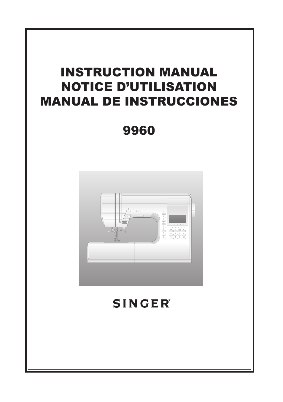 SINGER 9960 QUANTUM STYLIST User Manual | 108 pages