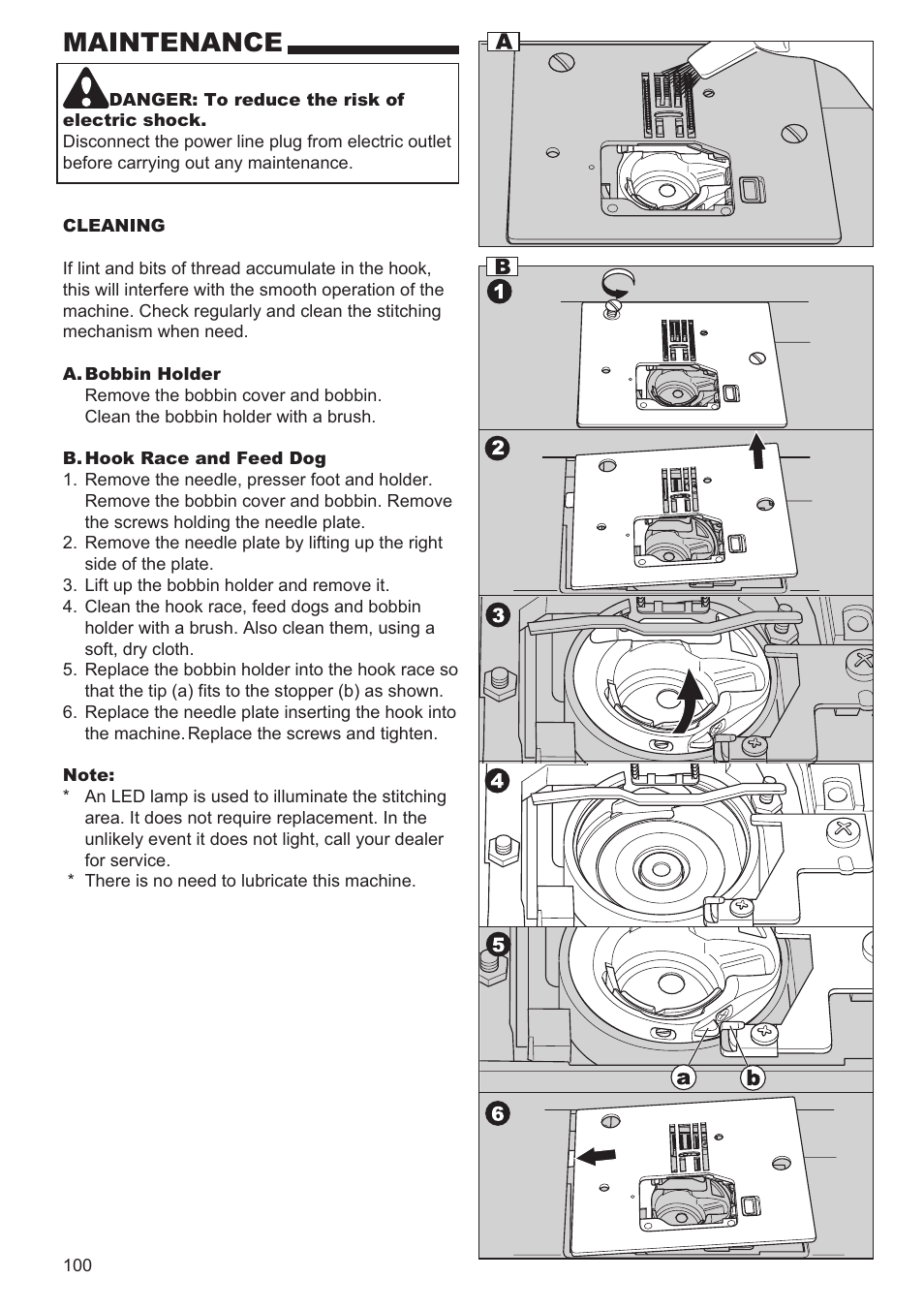 Maintenance | SINGER 9960 QUANTUM STYLIST User Manual | Page 100 / 108