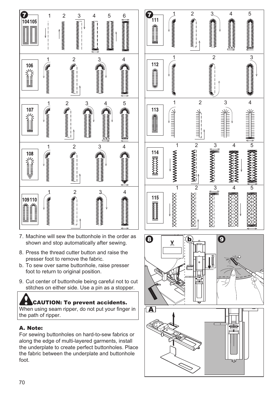 SINGER 9960 QUANTUM STYLIST User Manual | Page 70 / 108
