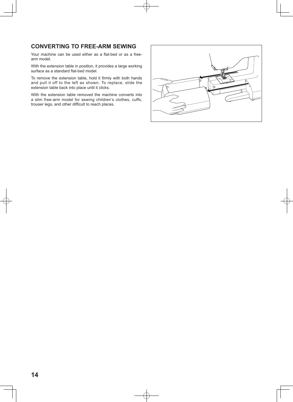 Converting to free-arm sewing | SINGER 8780 CURVY User Manual | Page 14 / 95