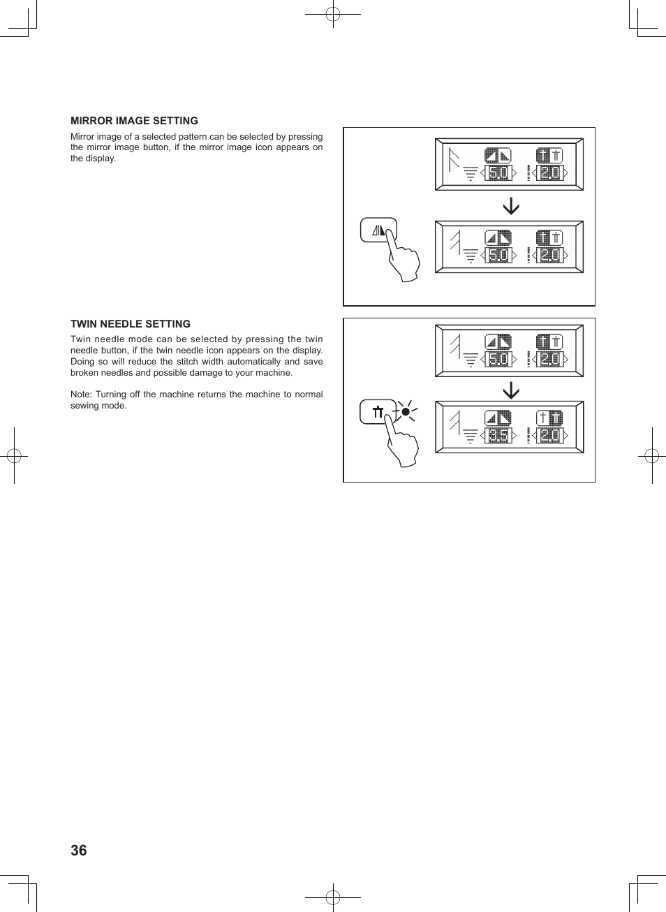 SINGER 8780 CURVY User Manual | Page 36 / 95
