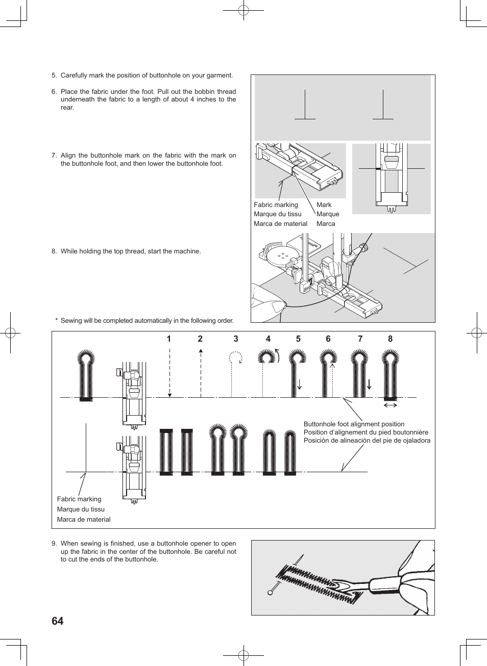 SINGER 8780 CURVY User Manual | Page 64 / 95