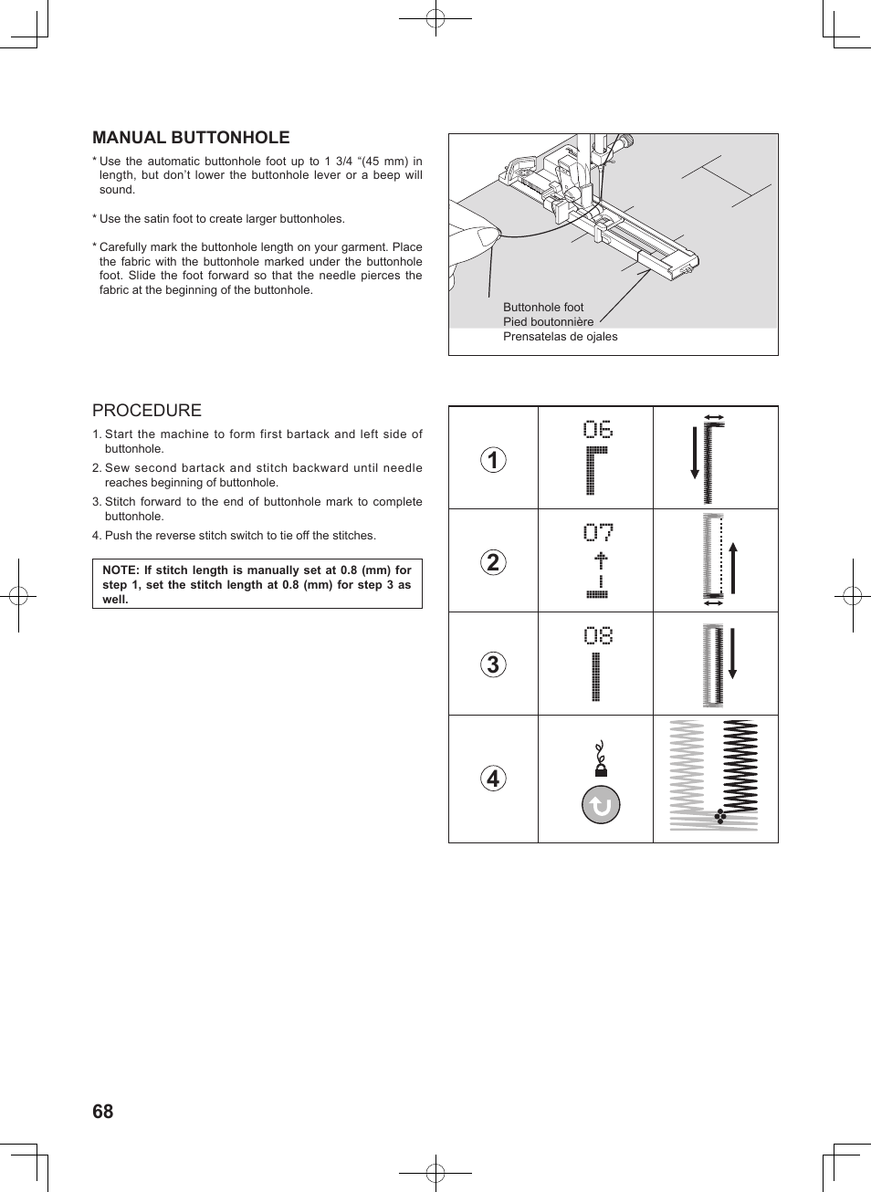 SINGER 8780 CURVY User Manual | Page 68 / 95
