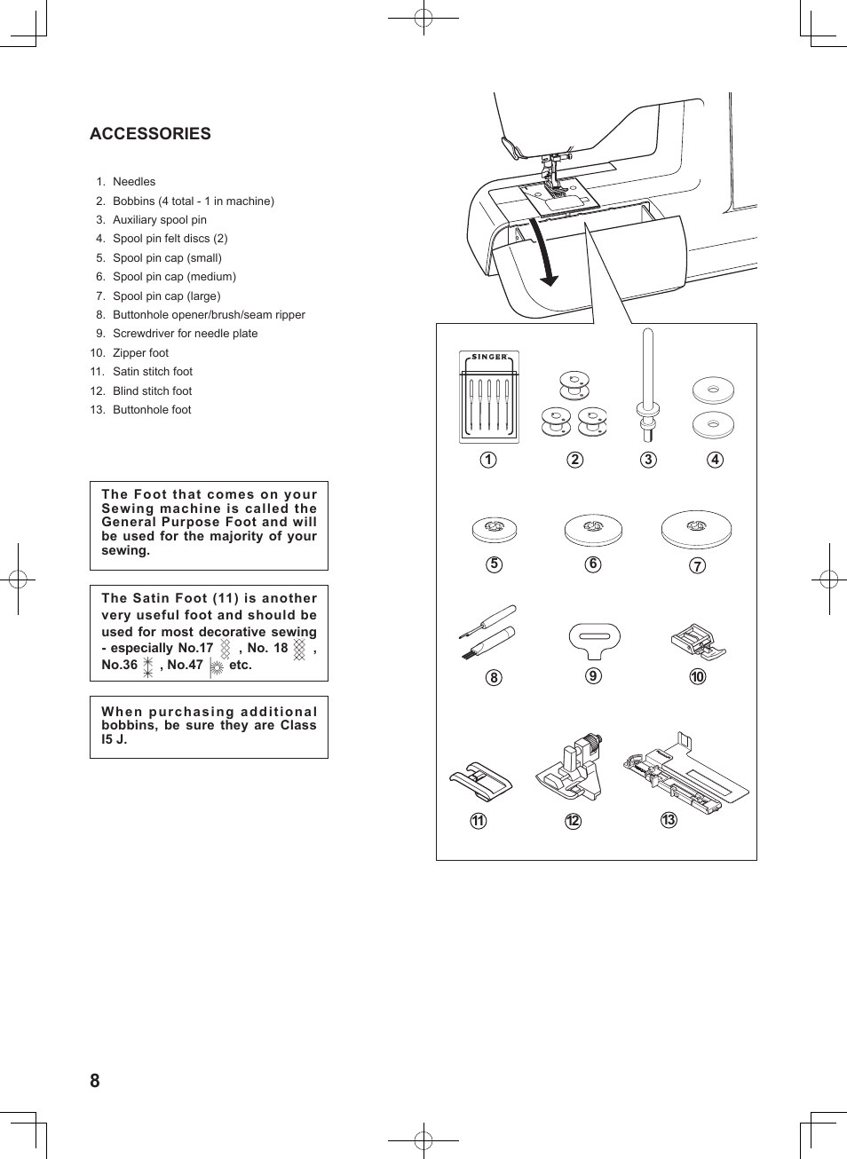 SINGER 8780 CURVY User Manual | Page 8 / 95