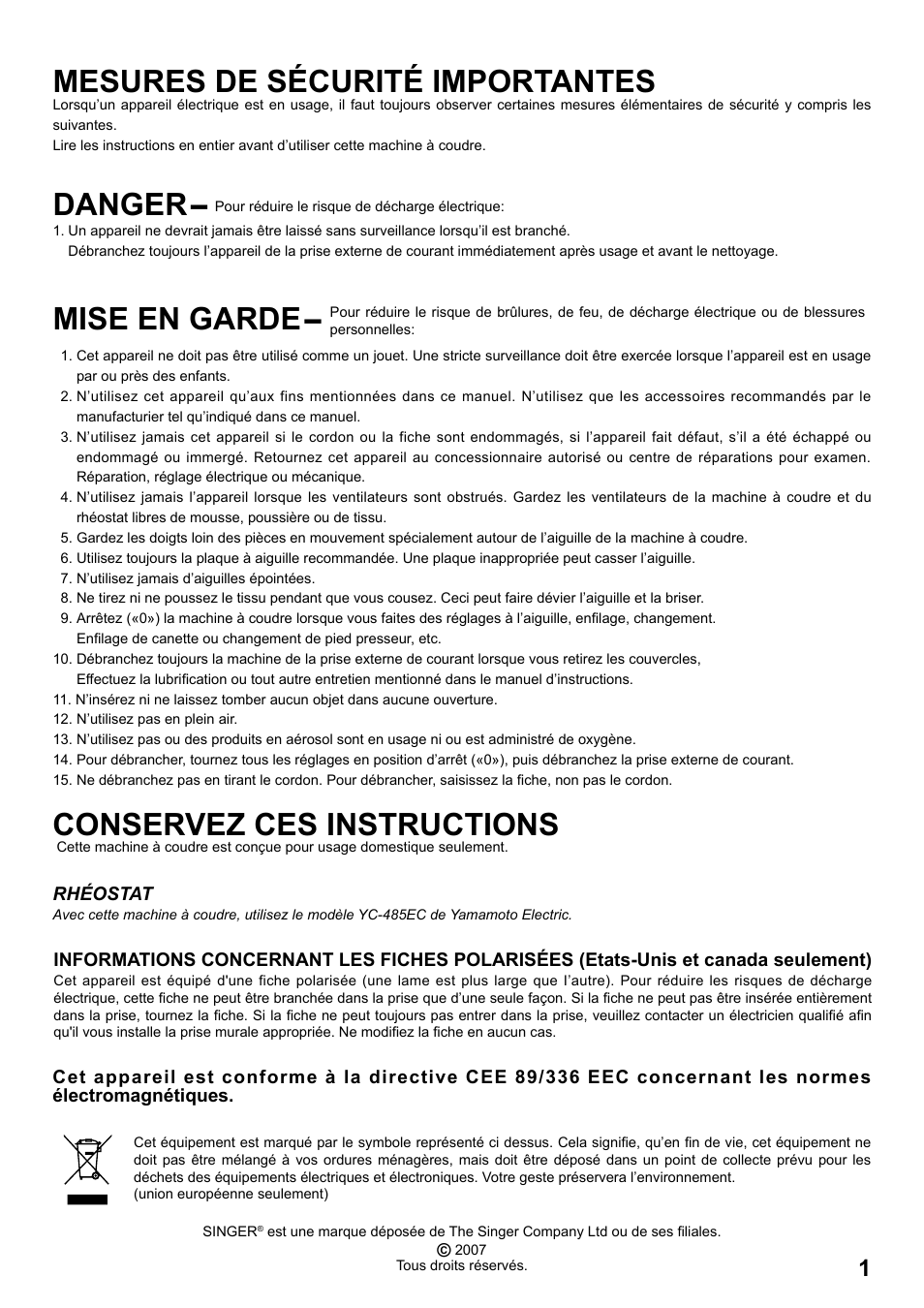 SINGER 8770 CURVY User Manual | 95 pages
