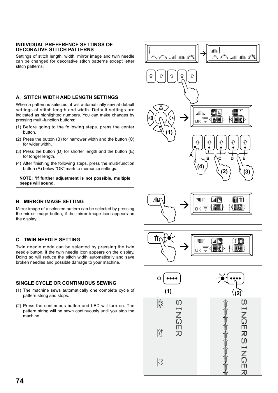 SINGER 8770 CURVY User Manual | Page 74 / 95