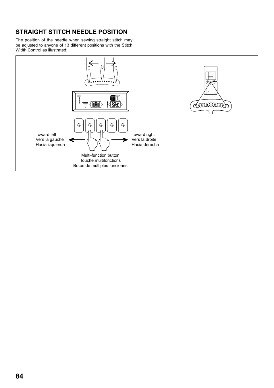 Straight stitch needle position | SINGER 8770 CURVY User Manual | Page 84 / 95