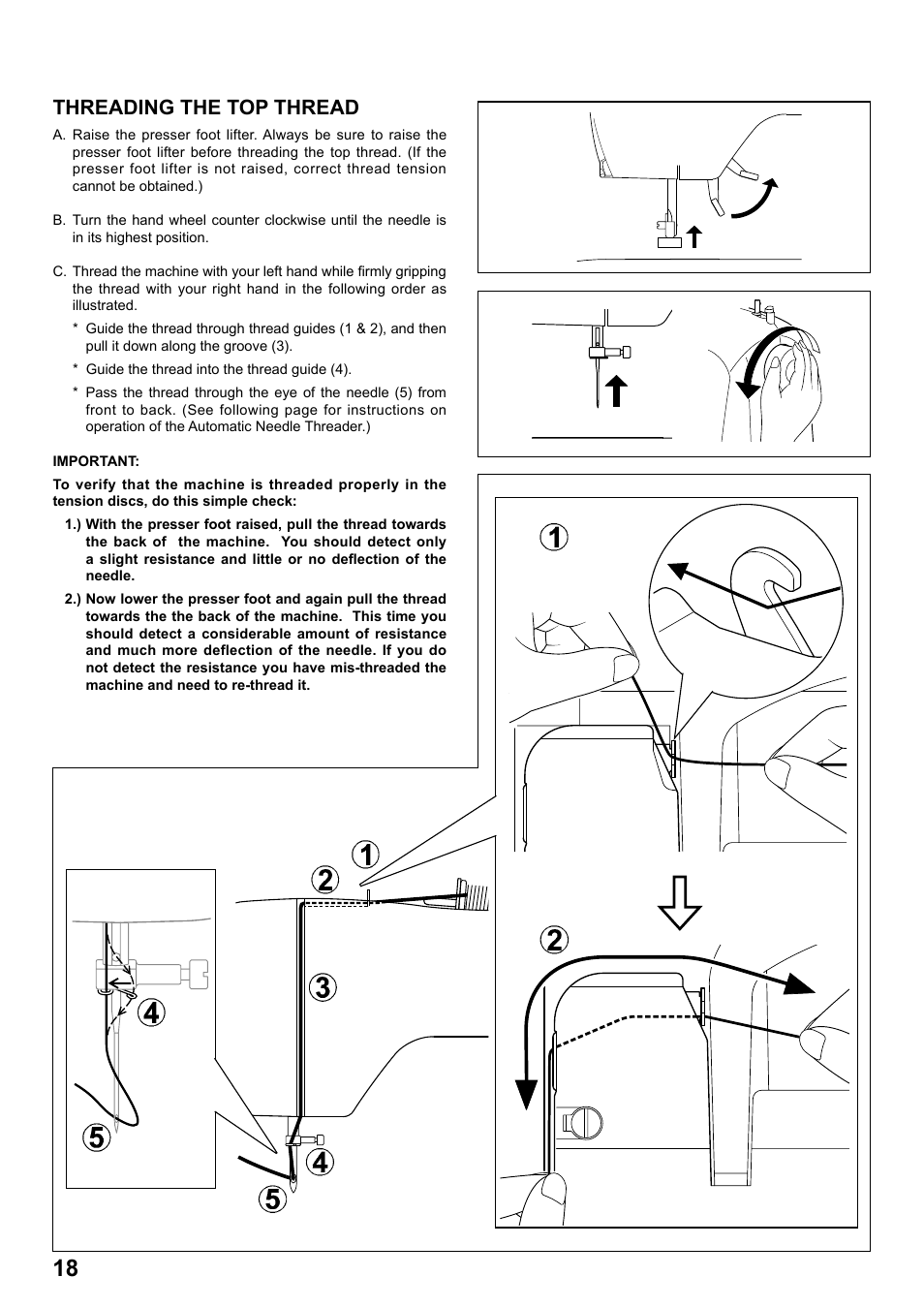 Threading the top thread | SINGER 8763 CURVY User Manual | Page 18 / 68