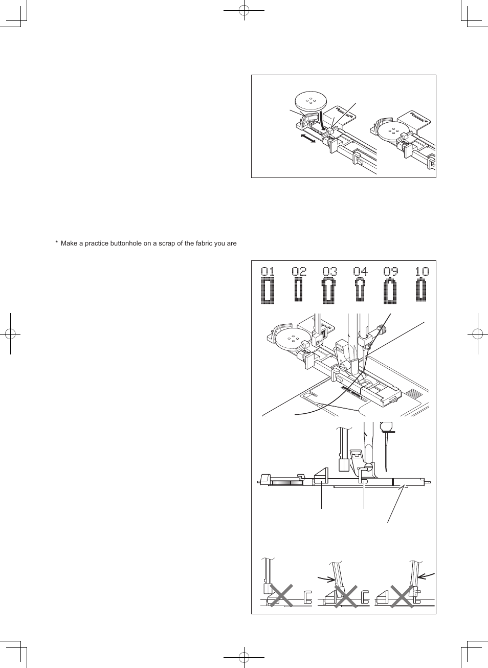 Sewing a buttonhole using buttonhole foot, Procedure | SINGER 7470 CONFIDENCE User Manual | Page 62 / 94
