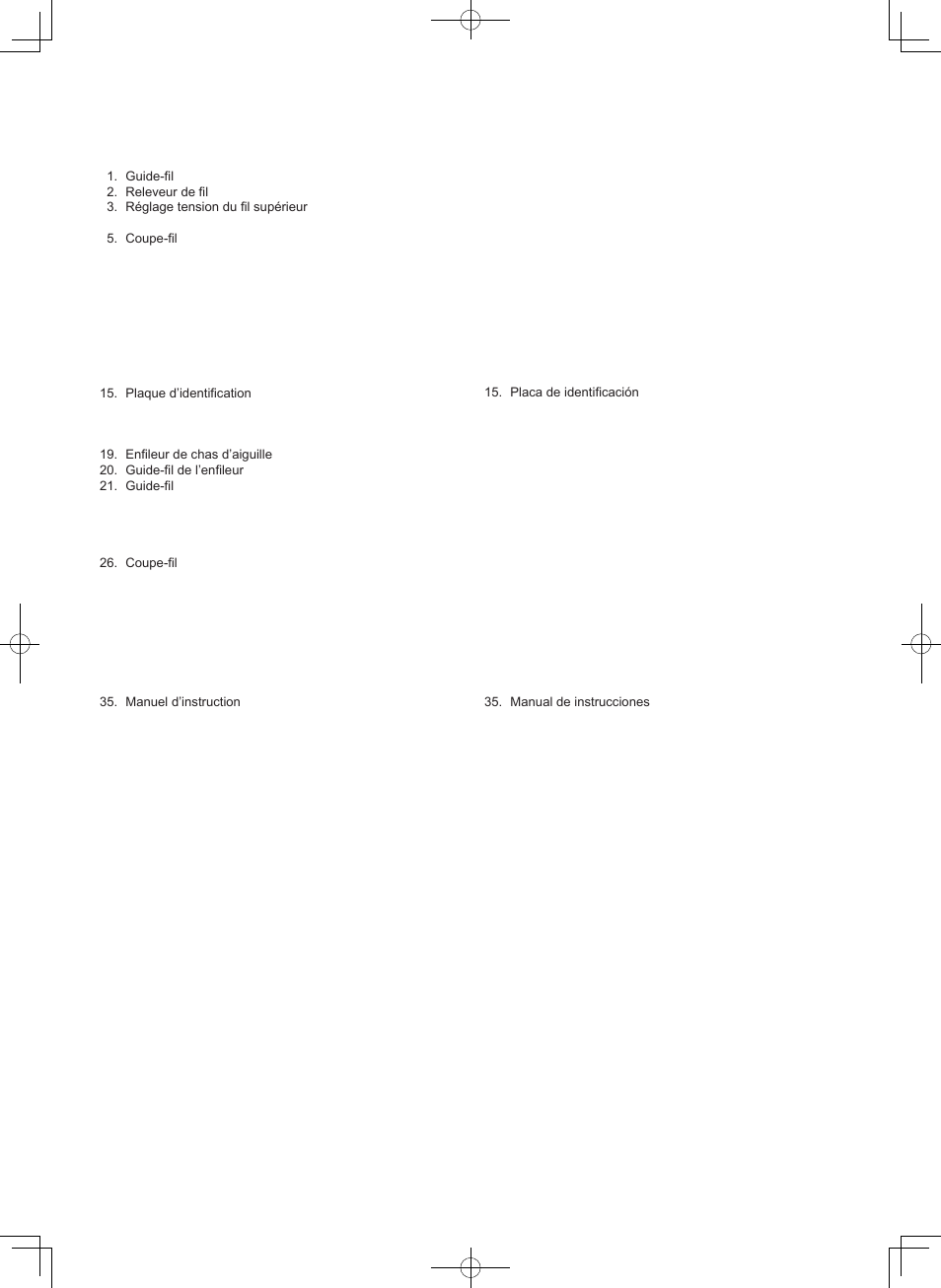 Votre machine à coudre, Principales partes de la maquina | SINGER 7470 CONFIDENCE User Manual | Page 7 / 94