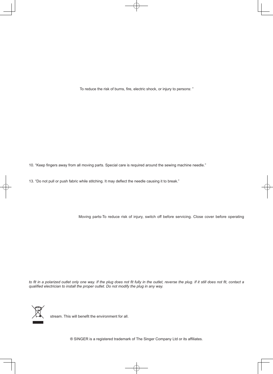 Important safety instructions” “warning, Caution, Save these instructions | Danger | SINGER 7465 CONFIDENCE User Manual | Page 2 / 82