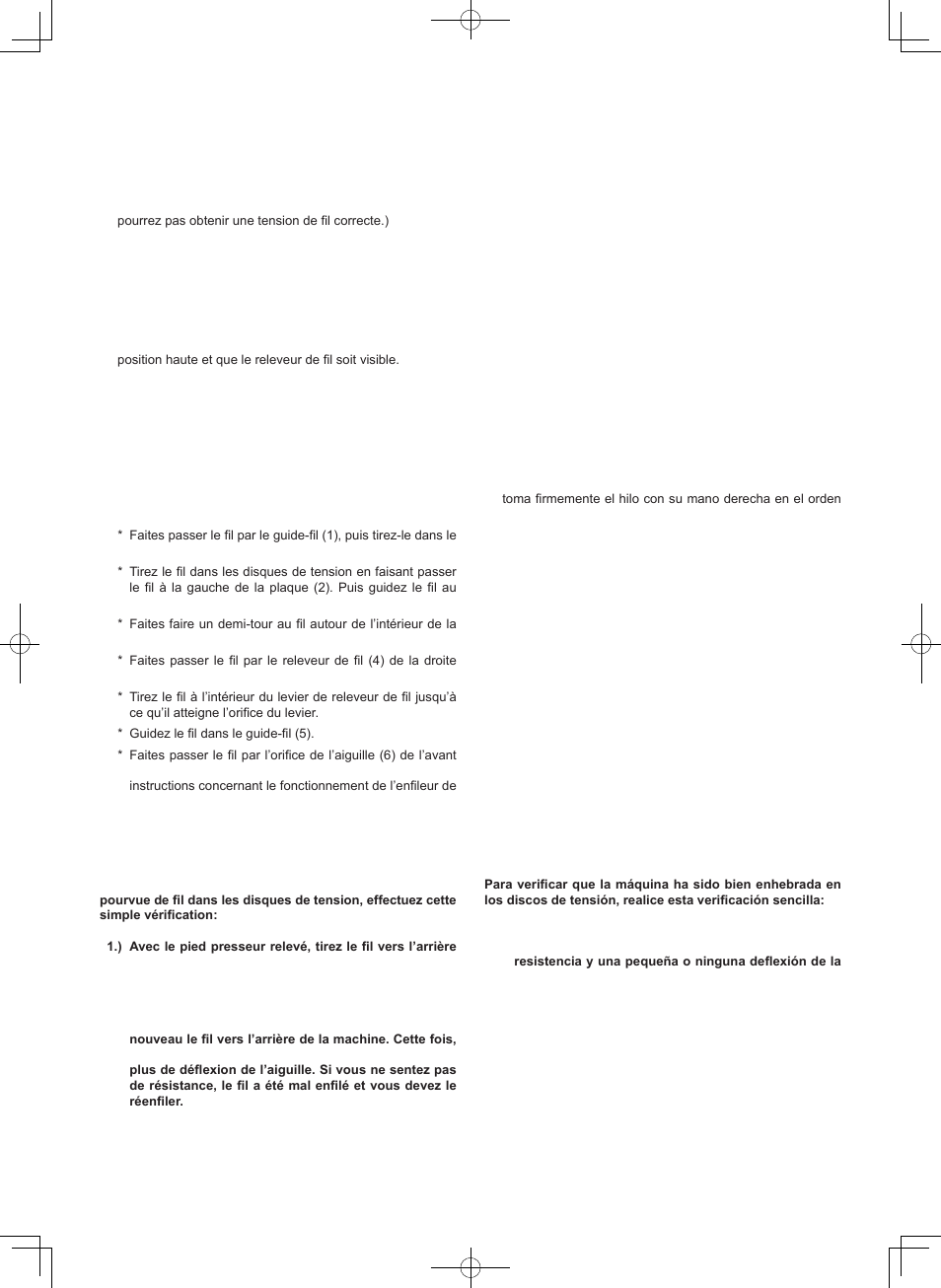 Enfilage du fil supérieur, Enhebrado del hilo superior | SINGER 7465 CONFIDENCE User Manual | Page 23 / 82