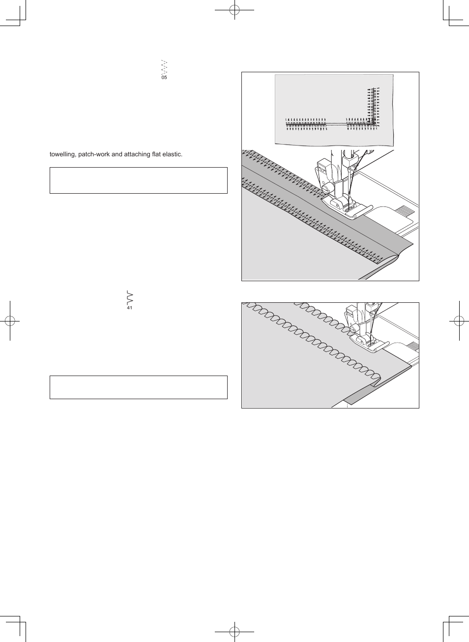 Multi-stitch zigzag, Shell stitch | SINGER 7465 CONFIDENCE User Manual | Page 50 / 82