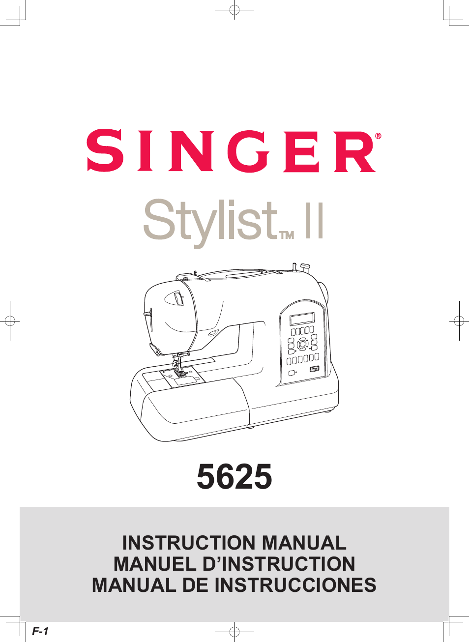 SINGER 5625 STYLIST II User Manual | 96 pages