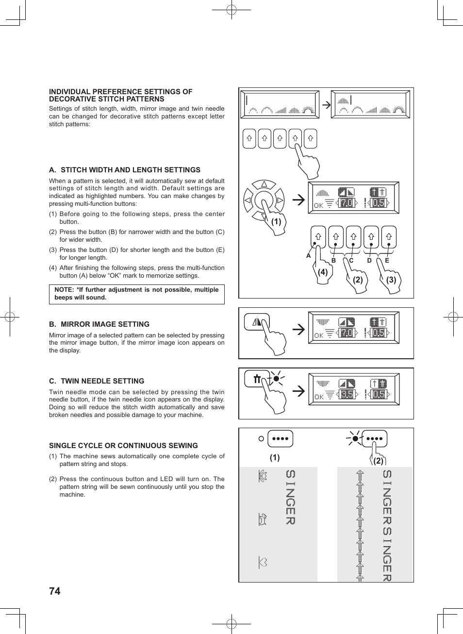 SINGER 5625 STYLIST II User Manual | Page 76 / 96