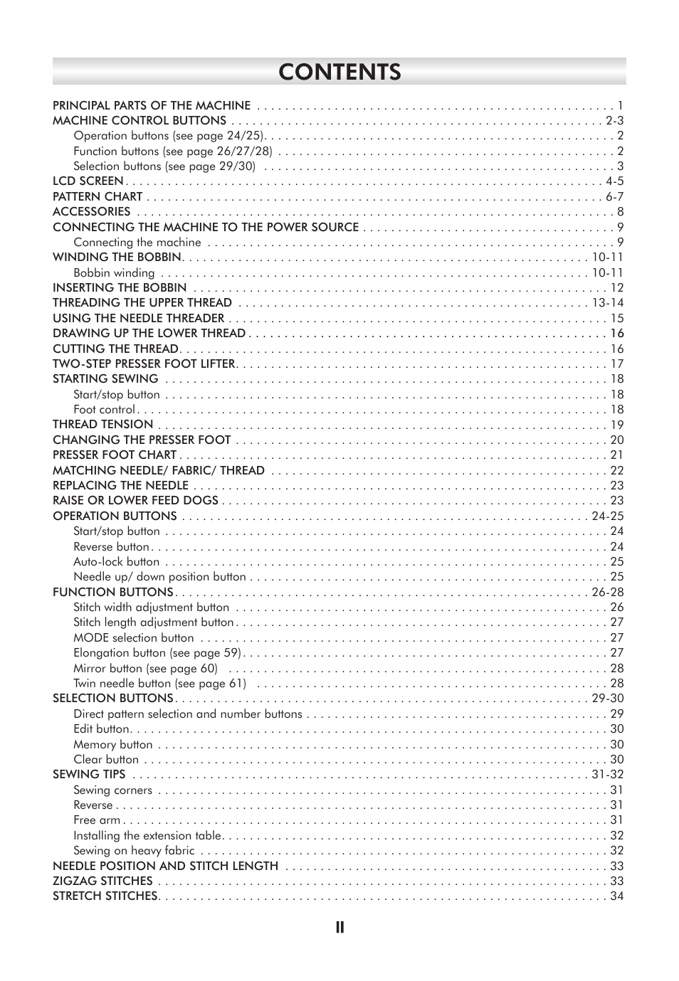 SINGER 2010 SUPERB Professional Instruction Manual User Manual | Page 4 / 84