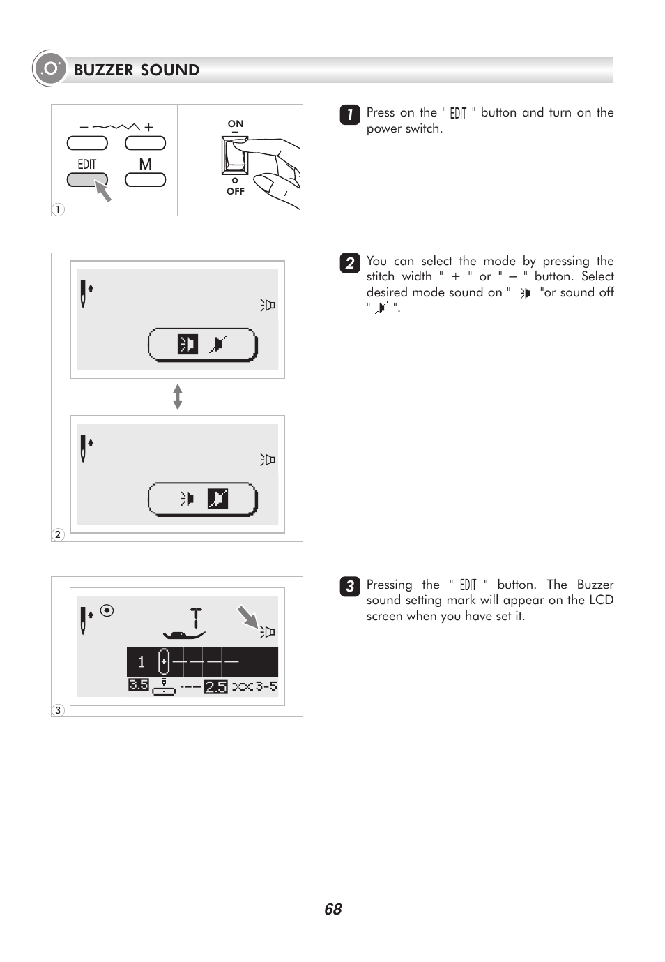 Buzzer sound | SINGER 2010 SUPERB Professional Instruction Manual User Manual | Page 73 / 84