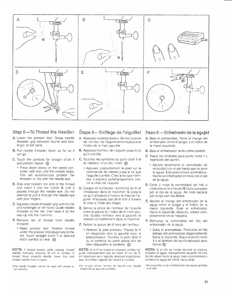 SINGER 2010 Touch Tronic Instruction Manual User Manual | Page 32 / 113