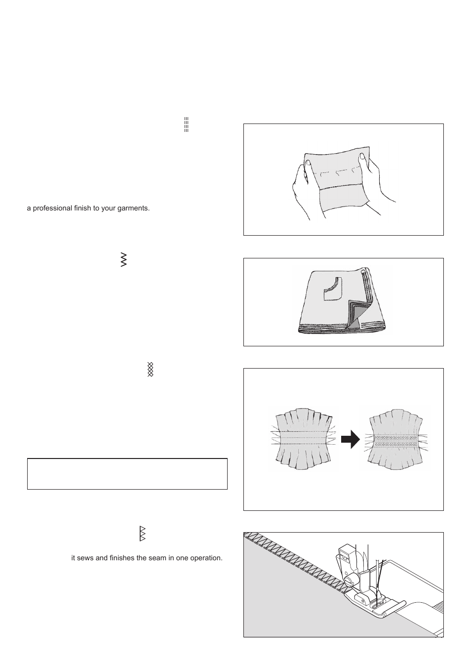 Stretch and decorative stitches, Straight stretch stitch, Ric-rac stitch | Honeycomb stitch, Overedge stitch | SINGER 2009 ATHENA User Manual | Page 44 / 68