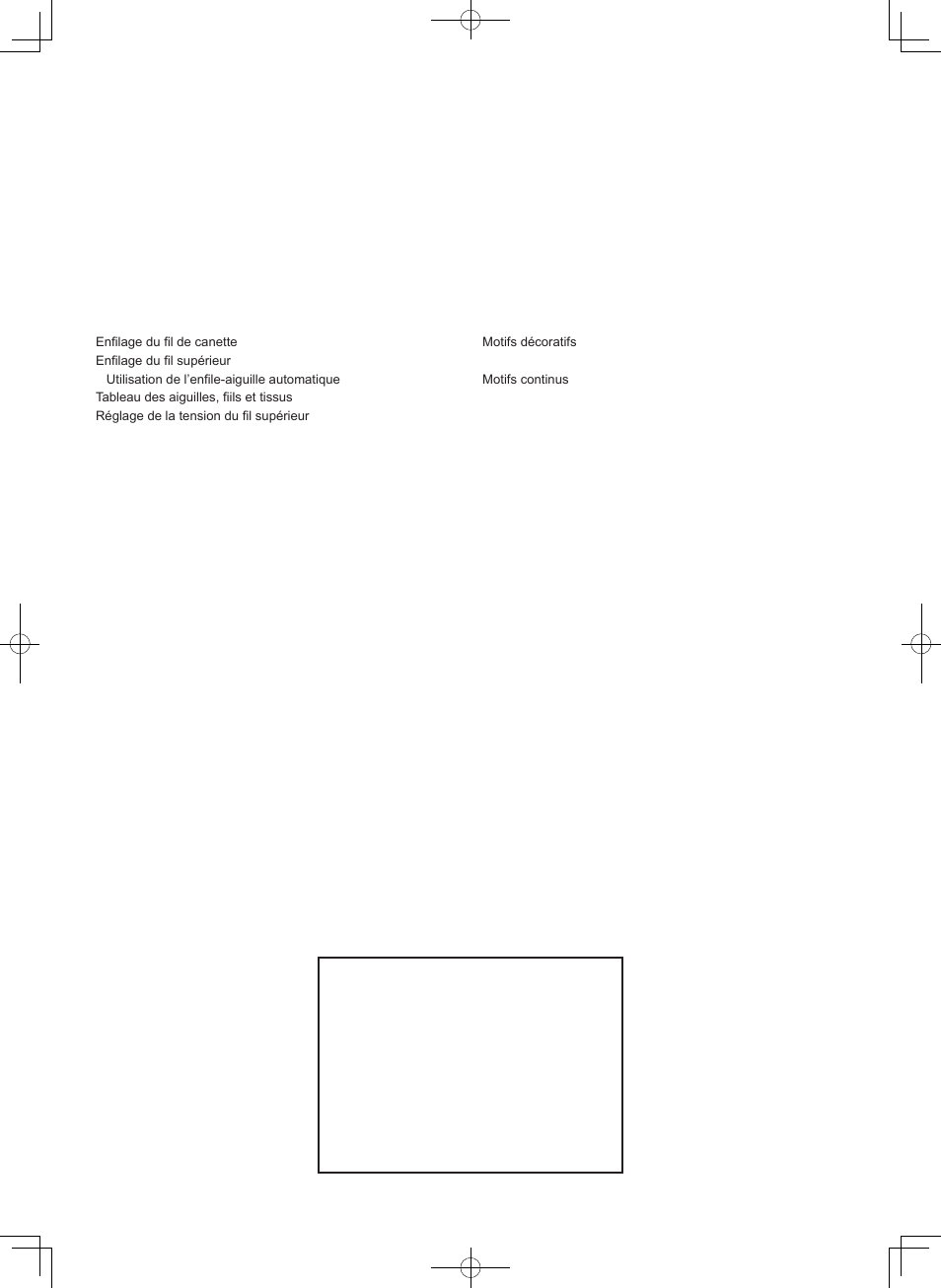 Table des matieres | SINGER 2009 ATHENA User Manual | Page 6 / 68