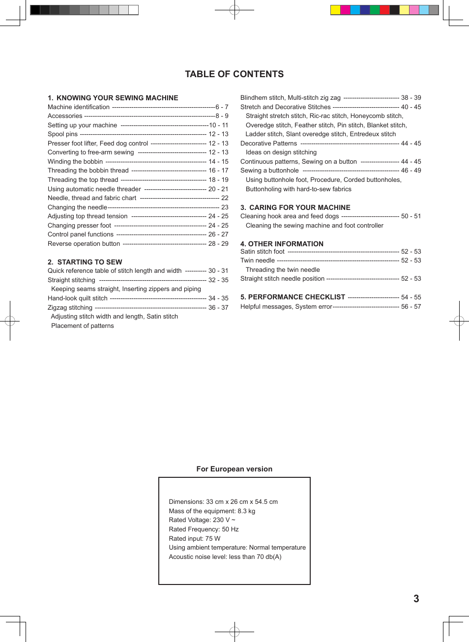 SINGER 1 ONE Instruction Manual User Manual | Page 5 / 60