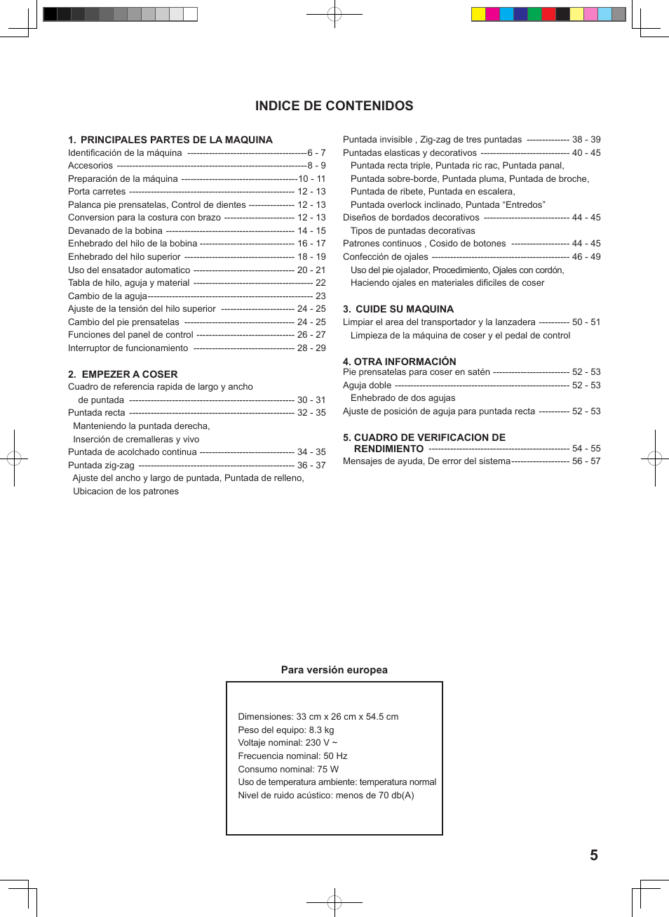 SINGER 1 ONE Instruction Manual User Manual | Page 7 / 60