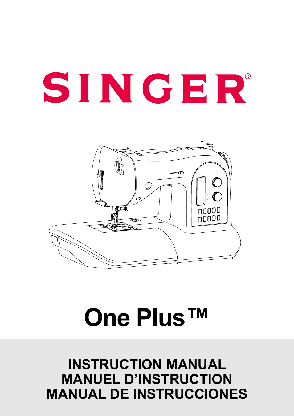 SINGER 1 ONE Plus Instruction Manual User Manual | 72 pages