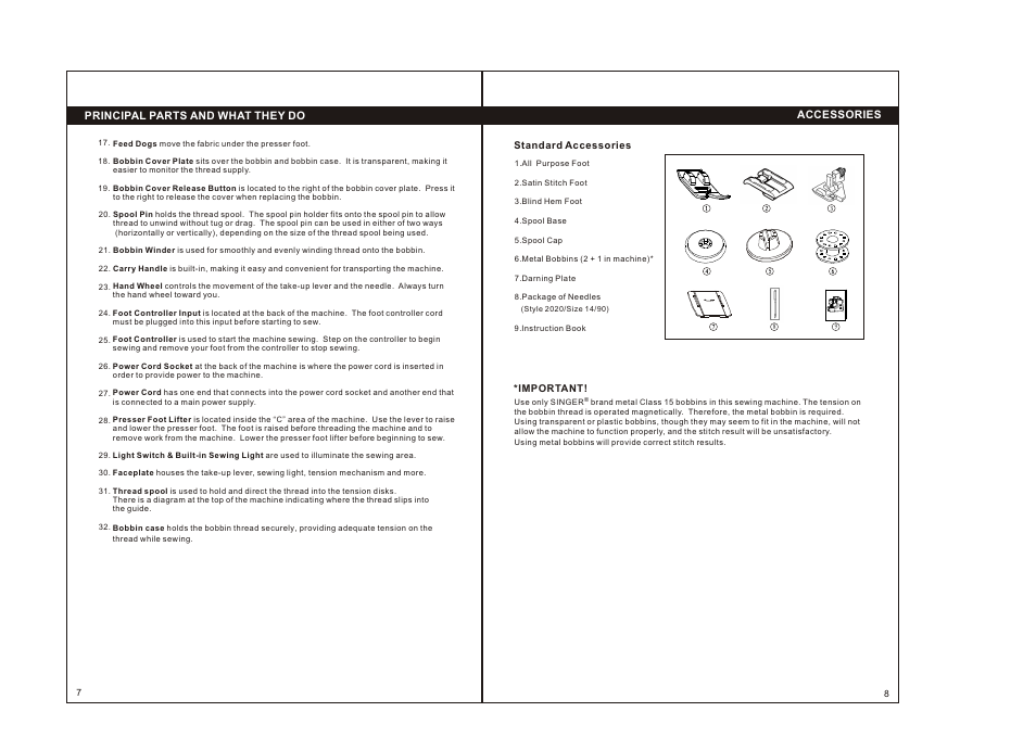 SINGER 1004 VIVO User Manual | Page 5 / 14