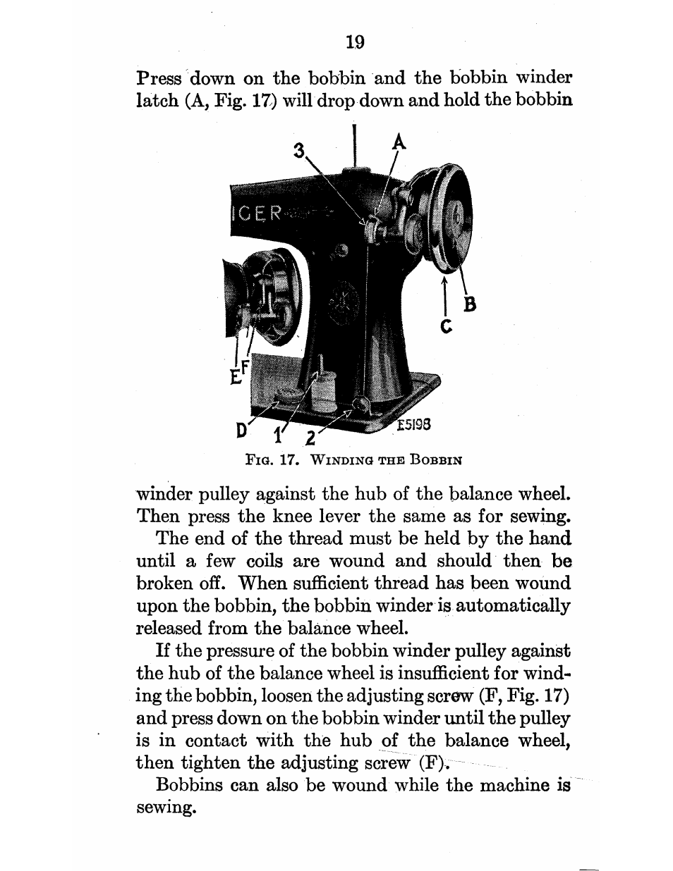 U f 2 | SINGER 101-12 User Manual | Page 21 / 54