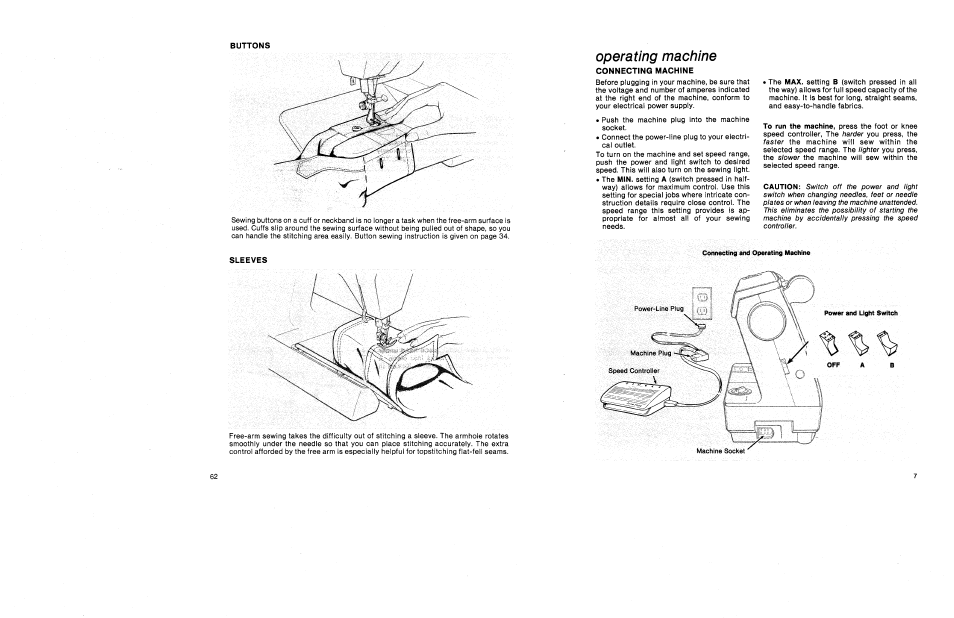 Connecting machine, Operating machine | SINGER 1030 Creative Touch User Manual | Page 13 / 77