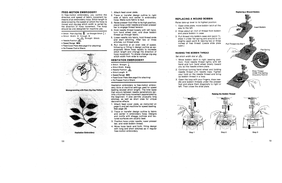 Replacing a wound bobbin | SINGER 1030 Creative Touch User Manual | Page 19 / 77