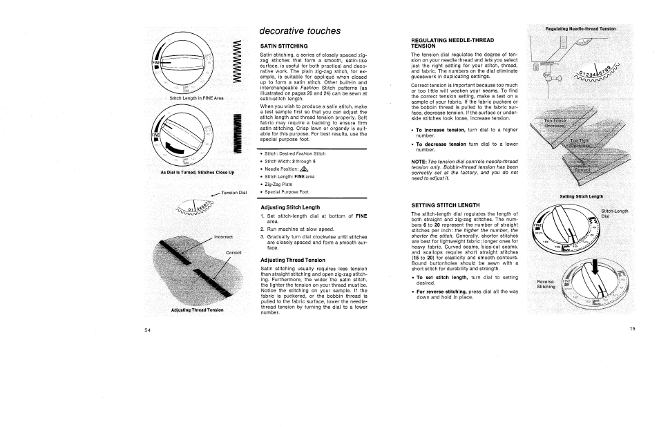 Regulating needle-thread tension, Setting stitch length | SINGER 1030 Creative Touch User Manual | Page 21 / 77
