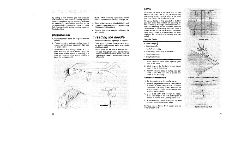 Preparation, Threading the needle | SINGER 1030 Creative Touch User Manual | Page 32 / 77