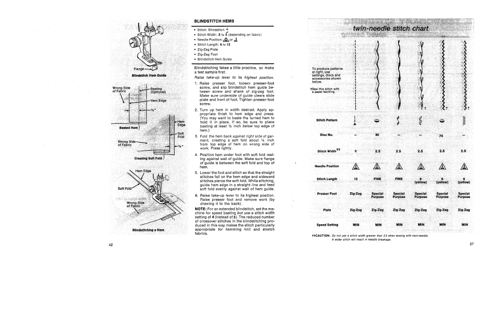 Blindstitch hems | SINGER 1030 Creative Touch User Manual | Page 48 / 77