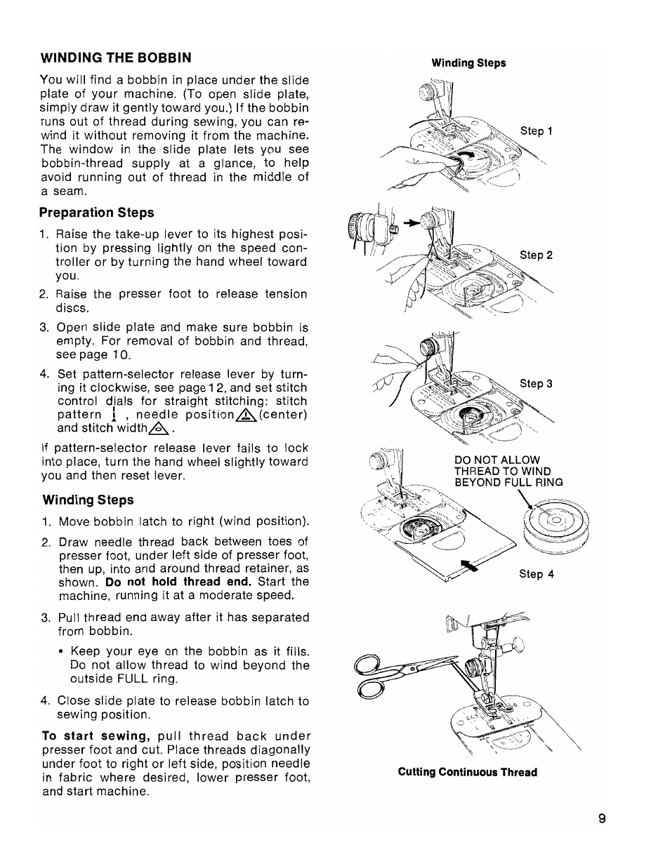 Winding the bobbin | SINGER 1036 Creative Touch User Manual | Page 14 / 66