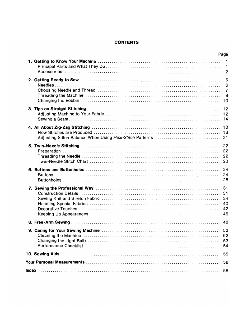 SINGER 1036 Creative Touch User Manual | Page 4 / 66