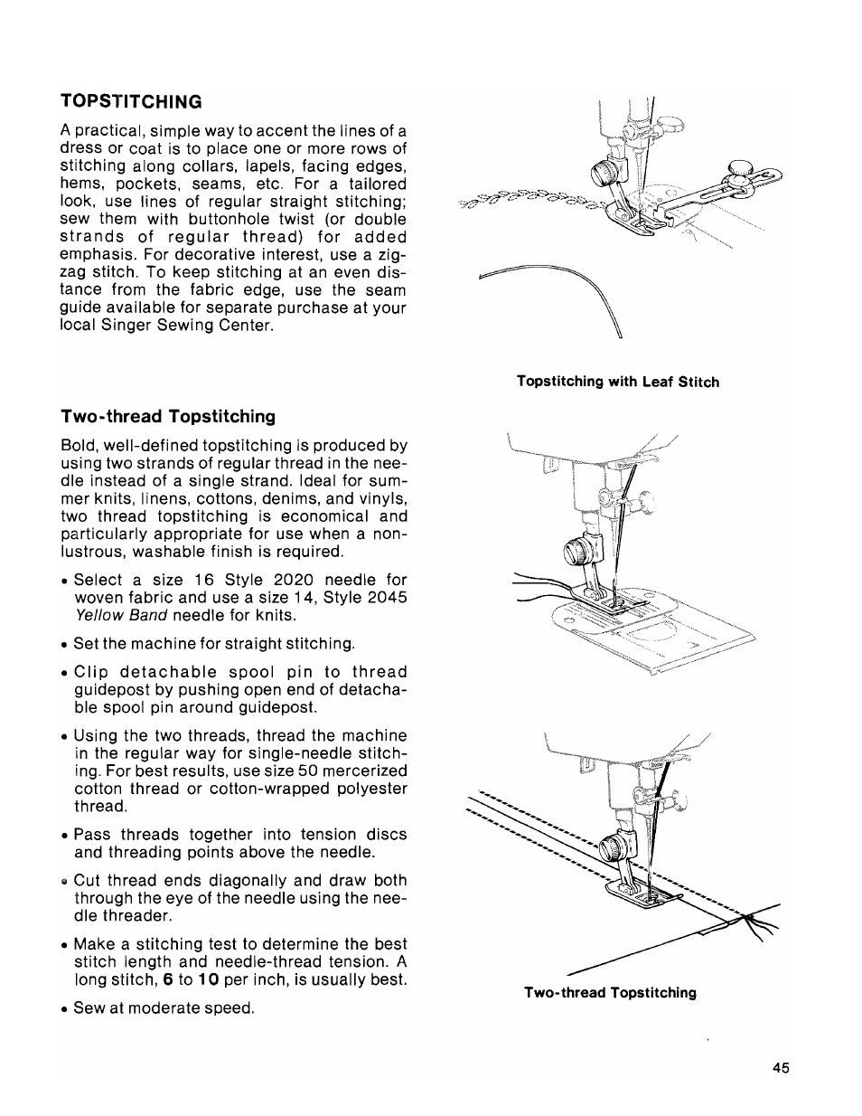 SINGER 1036 Creative Touch User Manual | Page 50 / 66