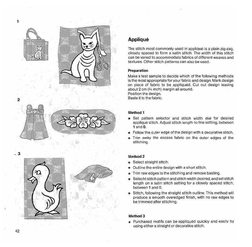Preparation, Method 1, Method 2 | Method 3 | SINGER 1050 User Manual | Page 43 / 85