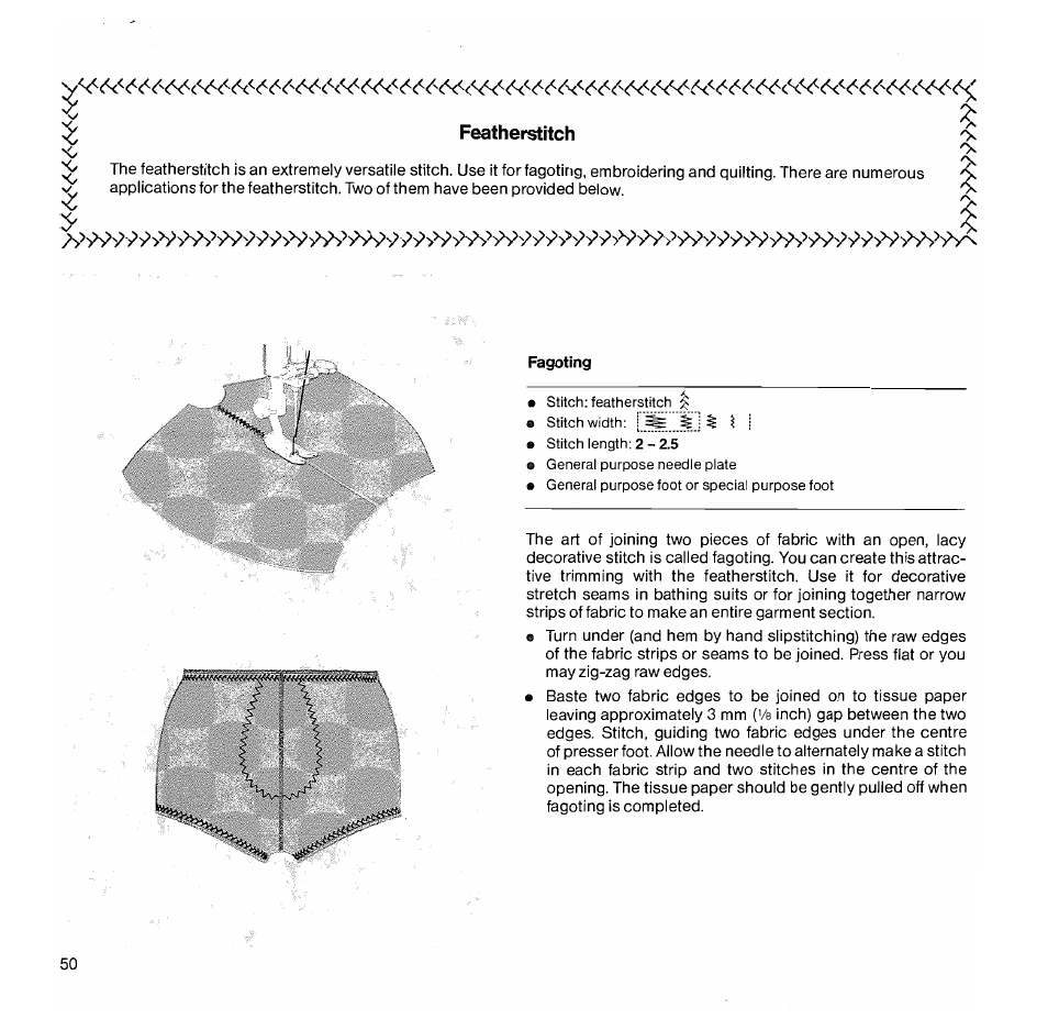 Y featherstitch | SINGER 1050 User Manual | Page 51 / 85