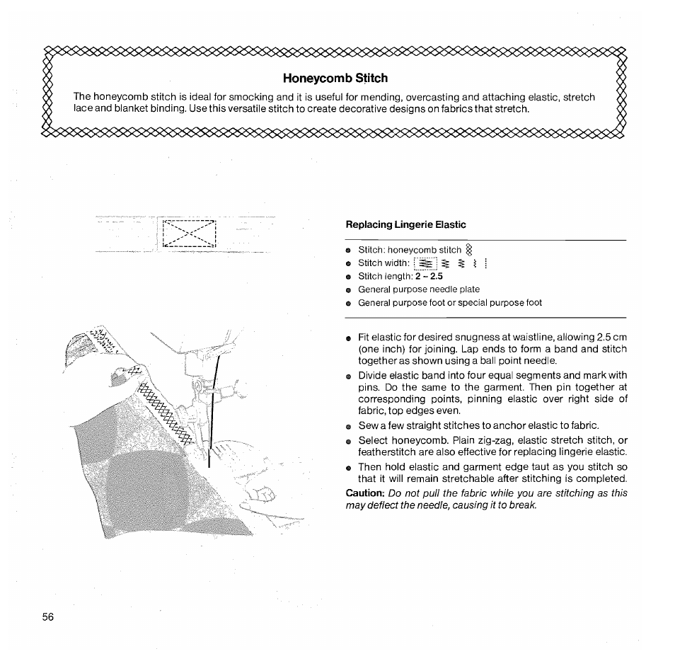 Replacing lingerie elastic | SINGER 1050 User Manual | Page 57 / 85