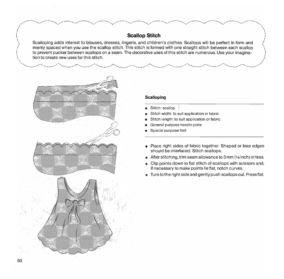 Scalloping | SINGER 1050 User Manual | Page 61 / 85