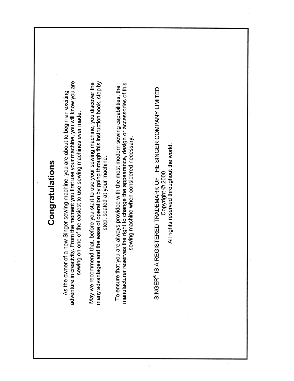 SINGER 1116 User Manual | Page 2 / 41