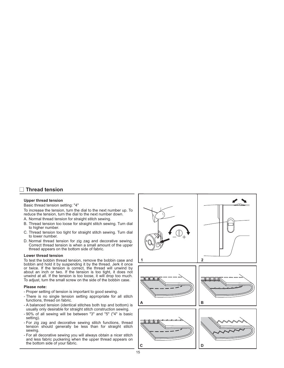 Thread tension | SINGER 1120 User Manual | Page 18 / 38