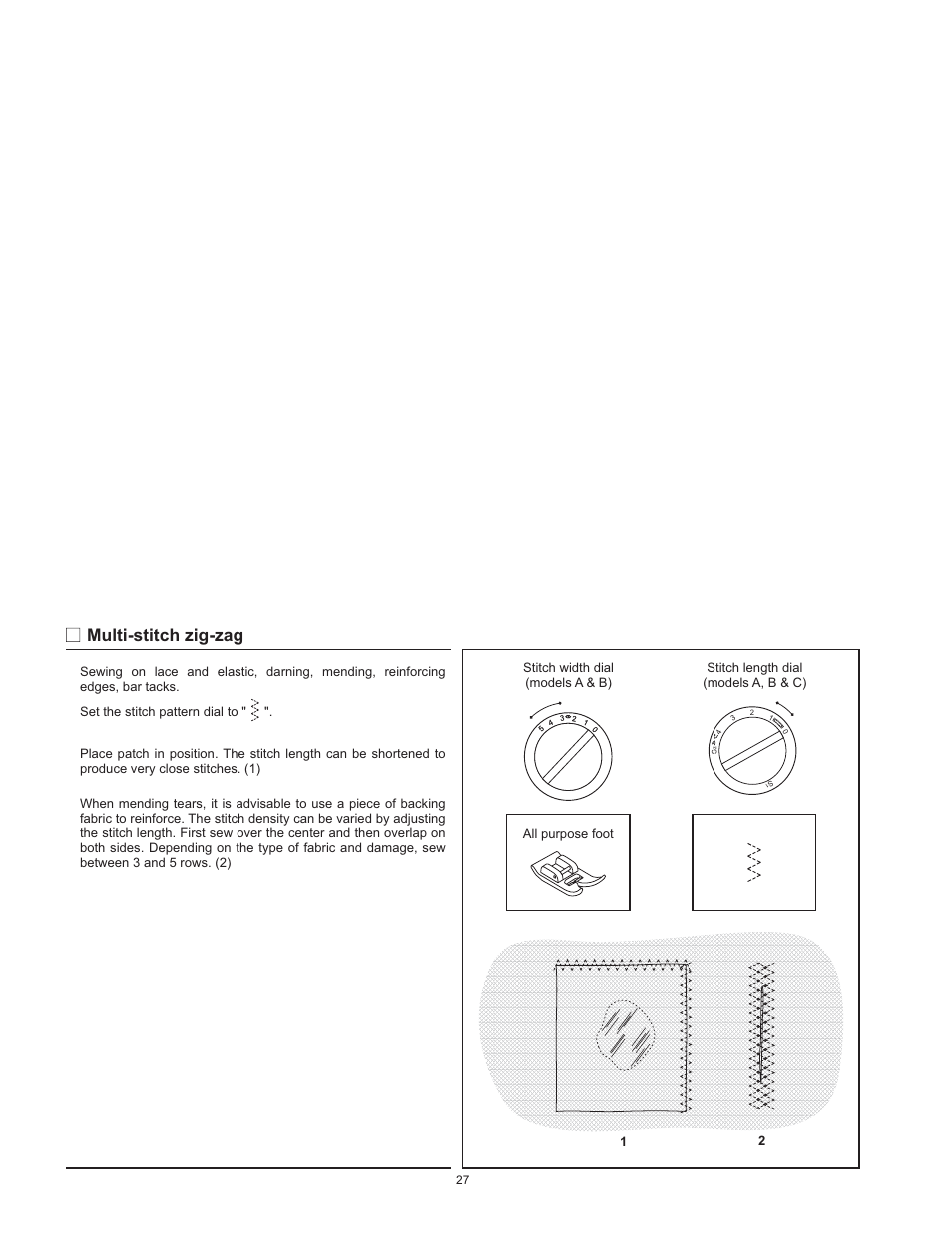 Multi-stitch zig-zag | SINGER 1120 User Manual | Page 30 / 38
